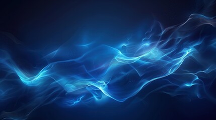 Fototapeta premium A blue wave in space with stars and a dark background