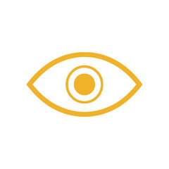 Eye icon on white background. Vector illustration in trendy flat style