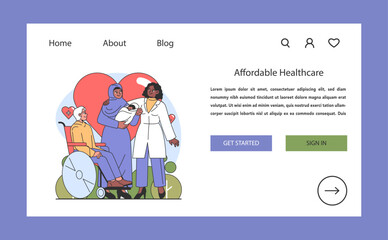 Affordable Healthcare concept. Flat vector illustration.