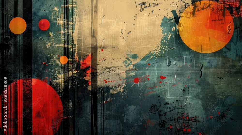 Poster grunge background with an abstract design