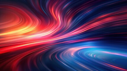 Obraz premium A blue and red wave with a red and blue background