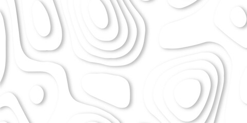 Abstract 3D background creative pattern in illustration with white color design in papercut. Topographic canyon geometric map relief texture. Vector art