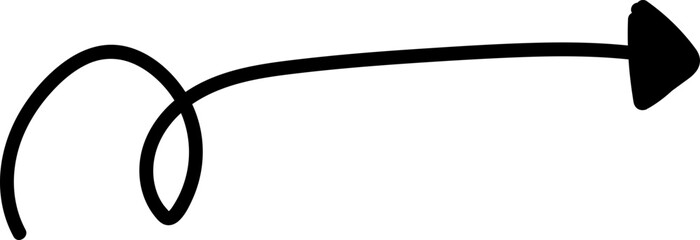 Curved Hand Drawn Arrows Scribble