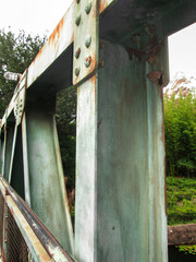 Bridge Metal Truss With Light Rust On The Edges