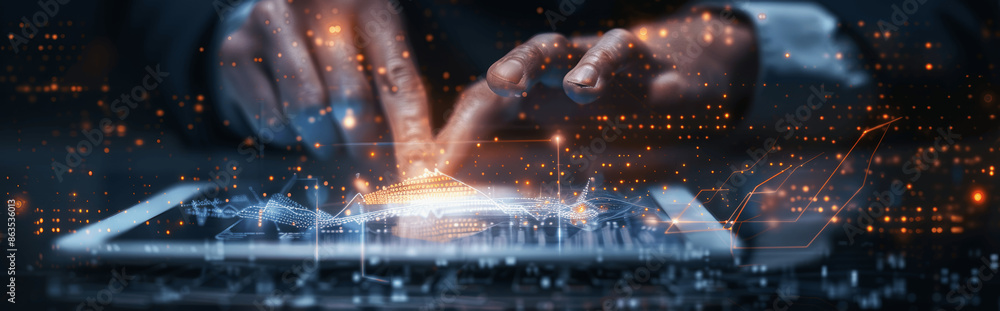 Poster ai, cloud computing, data science, cyber security, digital technology, global network, database mana