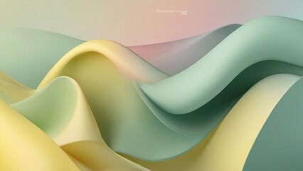 Elegant Soft Gradient Background with Pastel Green and Yellow