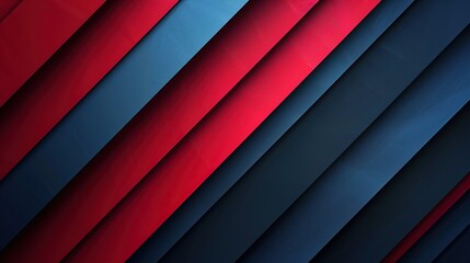 Fototapeta premium A blue and red striped background with a red stripe, Generate AI