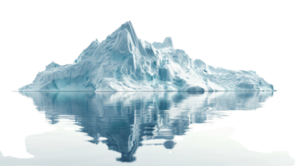 An iceberg isolated on transparent background