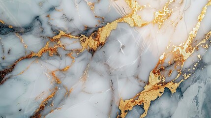 Abstract Marble Texture with Golden Veins