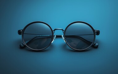 Fototapeta premium Sunglasses, eyeglass frames, eyeglasses, optical lenses, plastic, metal, against a colorful, transparent background.