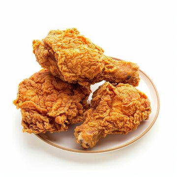 fried chicken white background