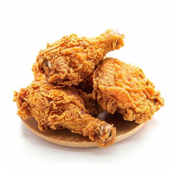 fried chicken white background