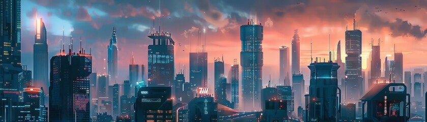 Obraz premium Futuristic cityscape