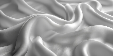 Obraz premium background texture fabric soft white blurred abstract calm peaceful shine movement natural graphic satin silky material effect ripple fashion elegant fold smooth beauty new textile luxurious silk 