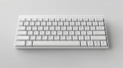 A sleek keyboard set against a simple background, showcasing its minimalist and modern aesthetic.