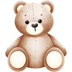 Brown bear with balloons