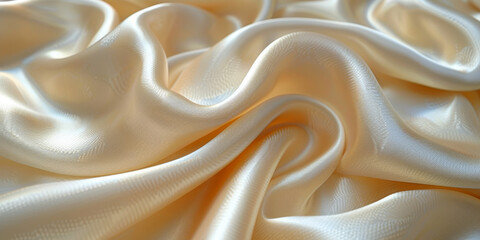Obraz premium pattern Background fabric silk ivory Texture bride silky curve glossy satin affectionate industry drapery wave seductive bedding white fashion clothes drape curtain shiny clothing material depth 