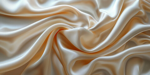 Obraz premium pattern Background fabric silk ivory Texture bride silky curve glossy satin affectionate industry drapery wave seductive bedding white fashion clothes drape curtain shiny clothing material depth 
