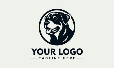 Rottweiler Pet Dog Vector Logo Embrace the Power, Confidence, and Unwavering Spirit of the Rottweiler with the Enchanting Rottweiler Dog Vector Logo
