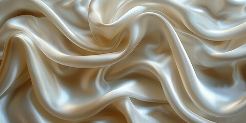 Obraz premium pattern Background fabric silk ivory Texture bride silky curve glossy satin affectionate industry drapery wave seductive bedding white fashion clothes drape curtain shiny clothing material depth 