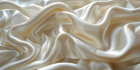 Obraz premium pattern Background fabric silk ivory Texture bride silky curve glossy satin affectionate industry drapery wave seductive bedding white fashion clothes drape curtain shiny clothing material depth 