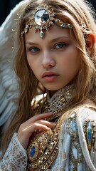 Angelic Face with Reflected Emotions