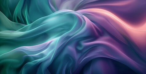 Obraz premium Dynamic Blue and Purple Wave Background with Glowing Effect