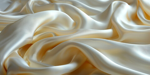 Obraz premium pattern Background fabric silk ivory Texture bride silky curve glossy satin affectionate industry drapery wave seductive bedding white fashion clothes drape curtain shiny clothing material depth 