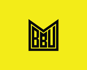 BBU logo design vector template