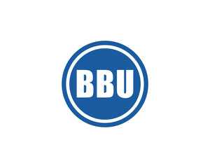 BBU logo design vector template