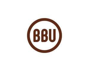 BBU logo design vector template
