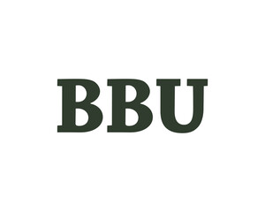 BBU logo design vector template