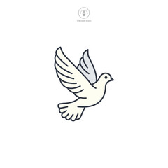 Dove Icon symbol vector illustration isolated on white background