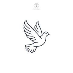 Dove Icon symbol vector illustration isolated on white background