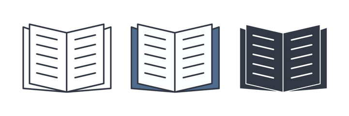 Book Icon symbol vector illustration isolated on white background