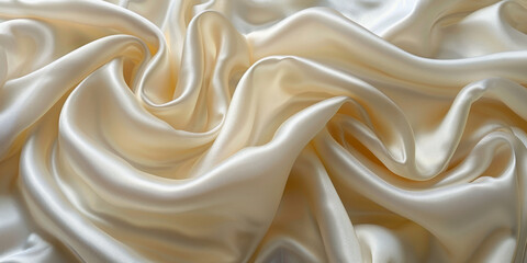 Fototapeta premium pattern Background fabric silk ivory Texture bride silky curve glossy satin affectionate industry drapery wave seductive bedding white fashion clothes drape curtain shiny clothing material depth 