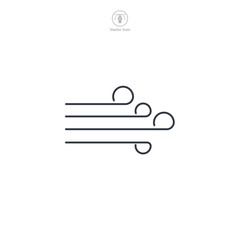 Breath or Wind Icon symbol vector illustration isolated on white background