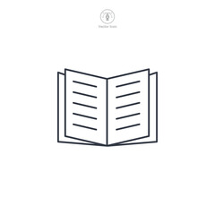 Book Icon symbol vector illustration isolated on white background