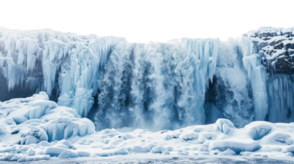 Frozen Waterfall on transparent background