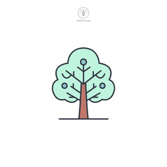 Nature Tree Icon symbol vector illustration isolated on white background