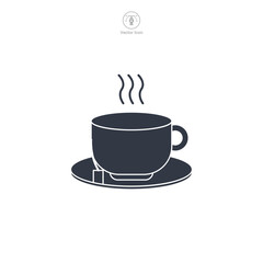 Tea Cup Icon symbol vector illustration isolated on white background