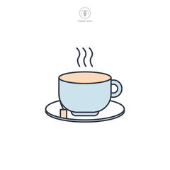 Tea Cup Icon symbol vector illustration isolated on white background