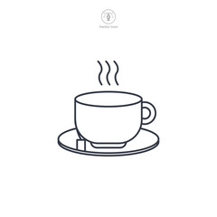 Tea Cup Icon symbol vector illustration isolated on white background