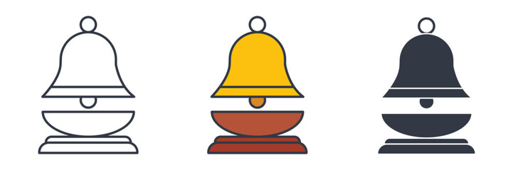 Bell Icon symbol vector illustration isolated on white background