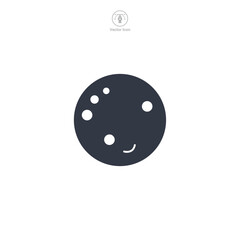 Moon Icon symbol vector illustration isolated on white background