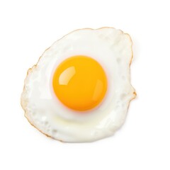 Perfectly Fried Egg Isolated on White