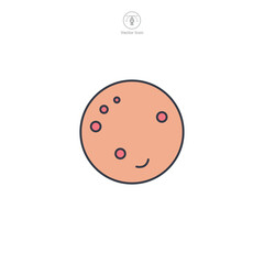 Moon Icon symbol vector illustration isolated on white background