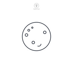 Moon Icon symbol vector illustration isolated on white background