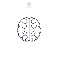 Mind Icon symbol vector illustration isolated on white background