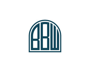 BBW logo design vector template